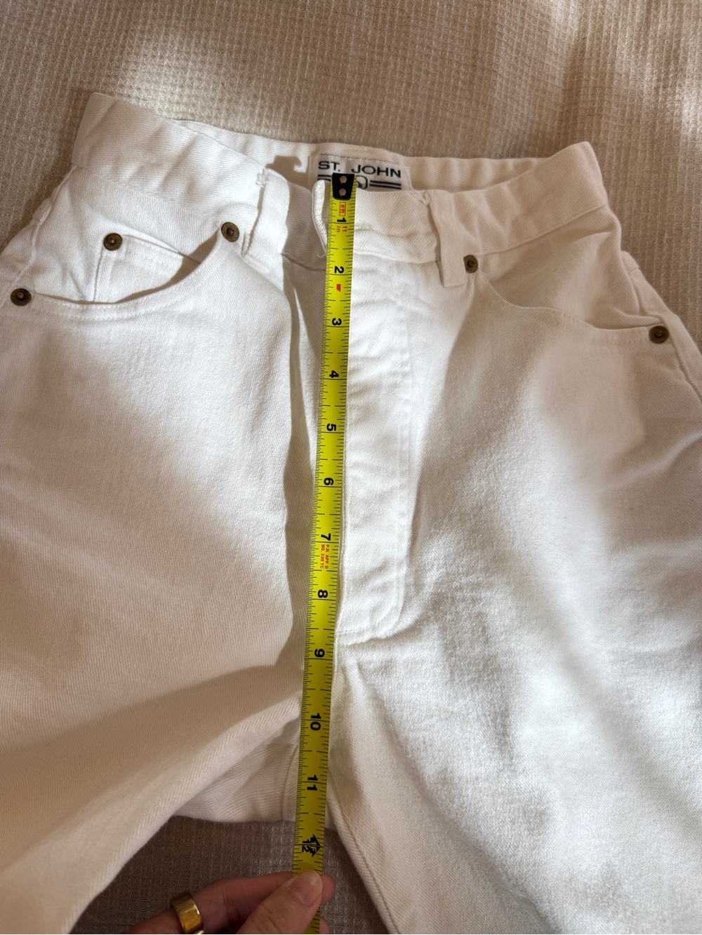 White Women's Straight-Leg Jeans - Picture 2 of 6